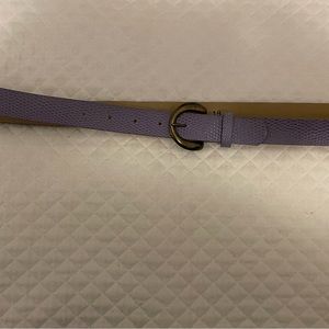 Vintage Unbranded Women’s Snakeskin Leather Lavender Belt 41-inches